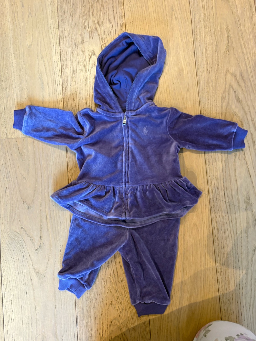 Ralph Lauren velour set - size 6 months